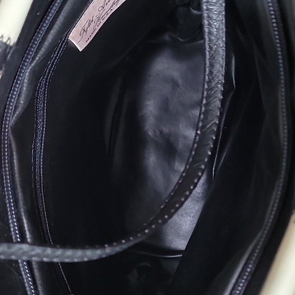 Fifth Avenue Handbags Black & White Pinwheel Squares Faux Leather Crossbody - Picture 12 of 12